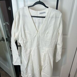 Long sleeve white dress